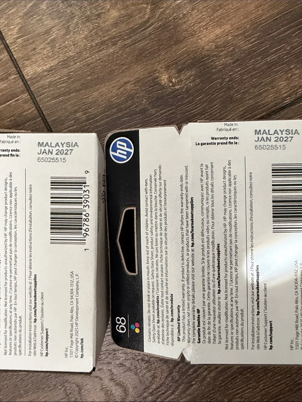 NEW HP 68 Tri-color ink duo